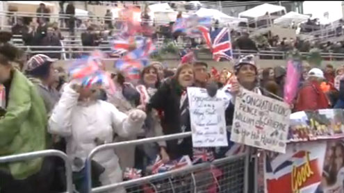Royal wedding: Thousands gather to watch the marriage of Kate and William