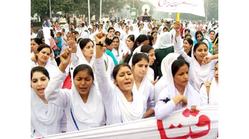 Protesting nurses