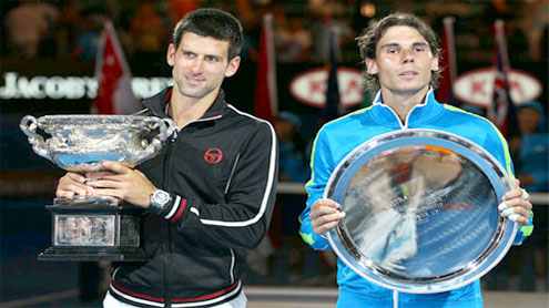 Novak Djokovic and Rafael Nadal
