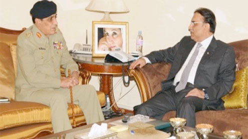 President Zardari met army chief General Kayani