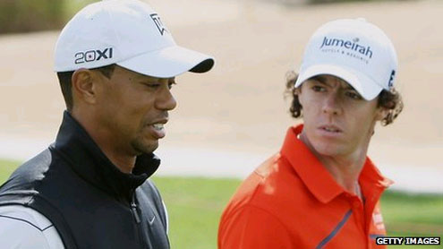 Rory McIlroy and Tiger Woods