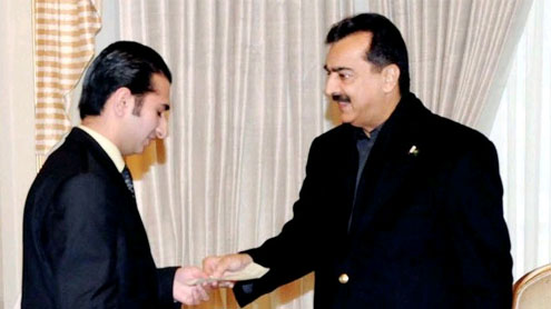 Zohaib Asad and PM Yousaf Raza Gilani
