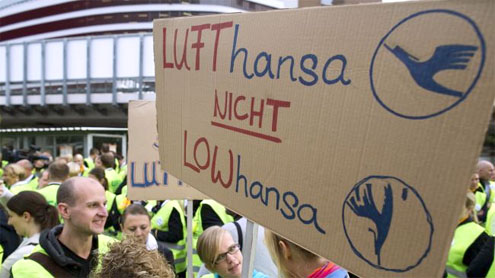 Lufthansa flights hit again by cabin crew strike