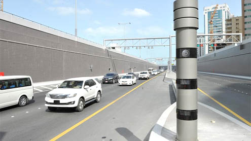 Air patrolling of roads in Abu Dhabi