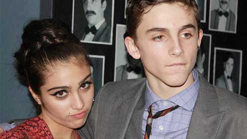 Lourdes Leon and new boyfriend Timothée Chalamet on stage school production