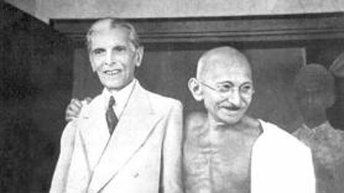 Quaid-e-Azam Mohammad Ali Jinnah and Mahatma Gandhi