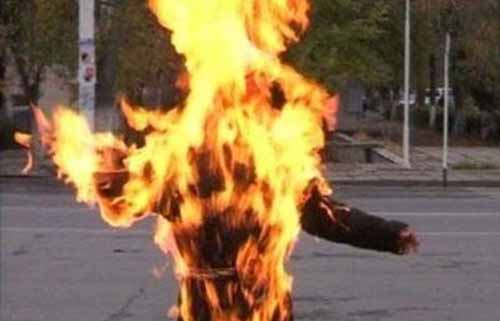burnt alive