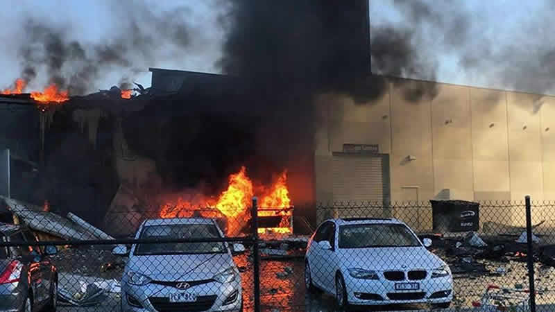 Five die as light plane crashes into mall in Australia