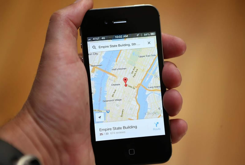 Google users map